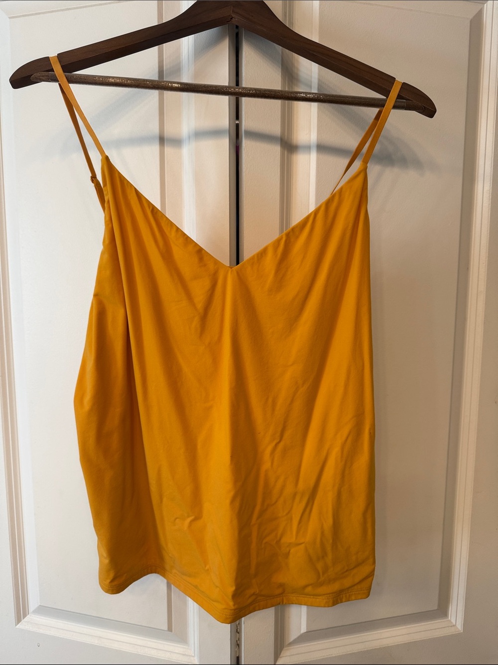 White House Black Market Mustard Yellow Satin Camisole